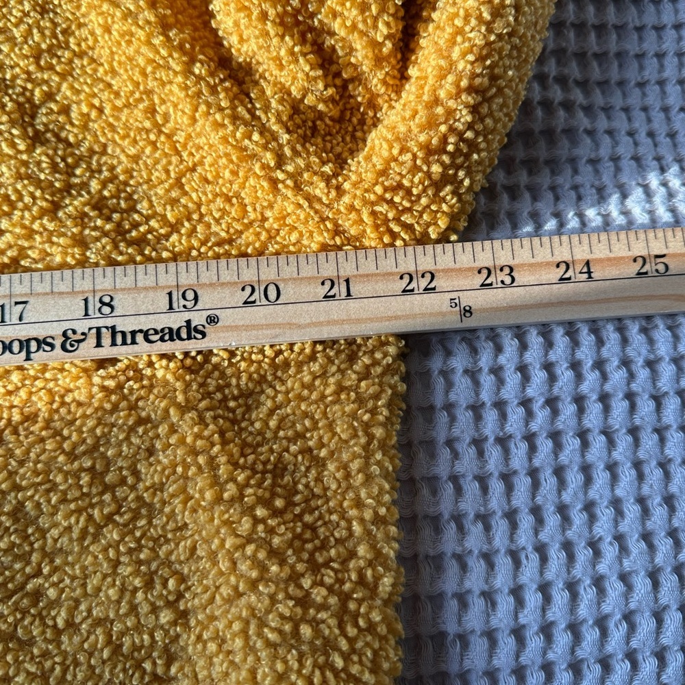 Anthropologie Porridge Brynne Sherpa Pullover Womens Sweater Small Cozy Mustard - Picture 4 of 6